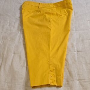 Talbots Yellow Capris Casual Cotton Blend